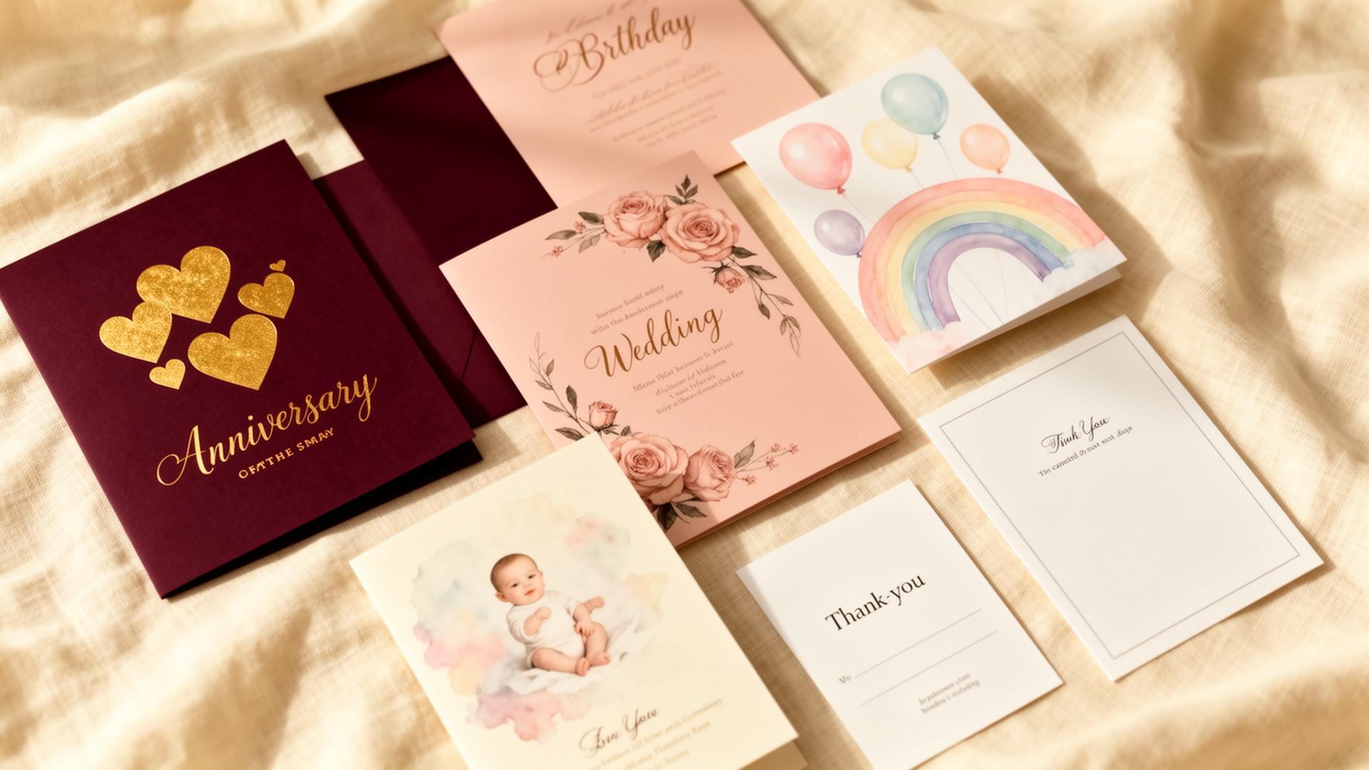 Assorted greeting cards